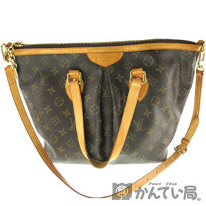 LOUIS VUITTON Palermo Handbag Shoulder Bag Tote Monogram Brown Canvas